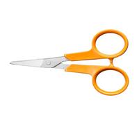 Fiskars Classic Ciseaux de Broderie, Lames Incurvées, Pour Droitier et Gaucher, Longueur Totale : 10 cm, Poignée Ergonomique Améliorée, Lame en Aier Inoxydable/Poignées en Plastique, Orange, 1075059
