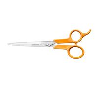 Fiskars Classic Ciseaux de Coiffure, Avec Repose-Doigts, Pour Droitier et Gaucher, Longueur Totale : 17 cm, Poignée Ergonomique Améliorée, Acier de Qualité/Plastique, Orange, 1075062