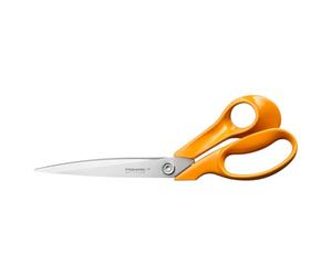 Fiskars Classic Ciseaux de Tailleur, Pour Droitier | Longueur Totale : 27,5 cm, Vis Torx Améliorée et Poignée Plus Ergonomique, Acier de Qualité/Plastique, Orange, 1075056