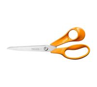 Fiskars Classic Ciseaux Universels, Pour Droitier, Longueur Totale : 21 cm, Vis Torx Améliorée et Poignée Plus Ergonomique, Acier de Qualité/Plastique, Orange, 1075033