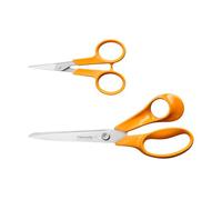 Fiskars Classic Set de ciseaux, 2 pièces, acier inoxydable, lames HRC 57