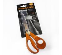Fiskars Ciseaux professionnels pour tissu, Longueur totale: 25 cm, Pour droitiers, Lames en acier inoxydable/Poignées en plastique, Orange, Classic, 1005151