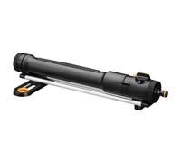 Fiskars Comfort Arroseur Oscillant S-L, Avec Filtre Amovible et Outil de Nettoyage des Buses, Arroseur pour 300-500 m², Noir/Orange, 1070833