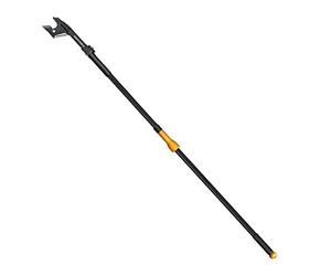 Fiskars Coupe-Branches à Enclume pour Bois Sec et Dur, Non Télescopique, Angle de Coupe réglable sur 260°, Lame en Acier/Manche en Aluminium, Longueur 1,61 m, Noir/Orange, UP53, 1000597