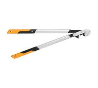 Fiskars Coupe-branches à enclume pour bois sec et dur, Système à crémaillère PowerGear X, Taille L, Diamètre de coupe: 5,5 cm, Revêtement antiadhésif, Acier trempé, Longueur: 80 cm, Noir/Orange, LX99, 1020189