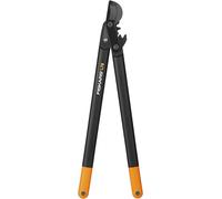 Fiskars Coupe-branches à lames franches pour bois vert, Système à crémaillère PowerGear II, Revêtement antiadhésif, Diamètre de coupe: 5 cm, Acier trempé, Longueur: 70 cm, Noir/Orange, L78, 1000584