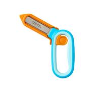 Fiskars Coupe-Carton pour Enfants, Coupe-Carton Sûr pour le Bricolage, Idéal pour les Projets d'Upcycling, 13,1 x 7,3 cm, Bleu/Orange, 1082501