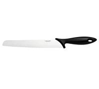 Fiskars Couteau à pain Essential dentelé – lame 23 cm plastique/inox noir/argenté