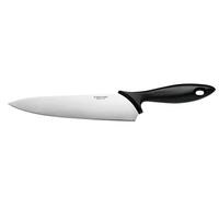 Fiskars Couteau de Chef, Essential, longueur de lame : 21 cm, Inox / plastique PP, noir, 1065565