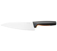 Fiskars Couteau de Chef, Grand, Functional Form, Longueur Totale : 32 cm, Acier Inoxydable Japonais/Plastique, 1057534, Noir / Orange