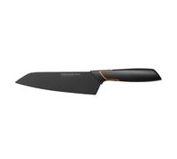 Fiskars Couteau Santoku Edge – Design moderne, 29 cm, Acier/Plastique – Noir/Orange – 1003097