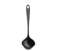 Fiskars Cuillère à Soupe avec Bord Anti-Gouttes, Essential, Plastique, Longueur : 28,6 cm, Volume : 100 ml, Pour Droitier et Gaucher, Noir, 1079059