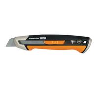 Fiskars Cutter avec Lames Cassables, Longueur 16,5 cm, Lame incluse (18mm), Acier inoxydable/Plastique, Noir/Orange, CarbonMax, 1027227