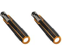 Fiskars Cutter de sécurité, 18 mm, Noir/Orange, 1004683 (Lot de 2)