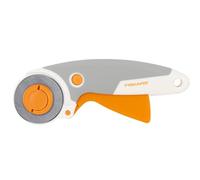Fiskars Cutter rotatif à Gâchette, Avec lame Ø 45 mm, Pour droitiers et gauchers, Orange/Blanc/Gris, 1003910