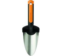 Fiskars Déplantoir Premium 1000726 – Lame en acier inoxydable, 27 cm, Noir/Orange