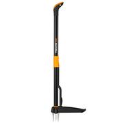 Fiskars Désherbeur Xact, longueur : 1 m, bras en acier inoxydable/poignée en plastique, noir/orange, emballage carton individuel, 1077305