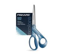 Fiskars Designer Explore Collection Ciseaux nuage numérique pailleté 20,3 | Lames affûtées de précision en acier inoxydable pour rester aiguisées, poignées ergonomiques pliées, arts et travaux manuels