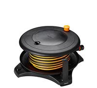 Fiskars Dévidoir L, Set d'Arrosage Tout-en-1, Tuyau de 31,5 m, Tuyau de taille universelle (Ø 13 mm), Raccord universel pour Robinet, noir/orange, 1057237