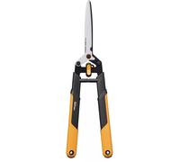 Fiskars X-Series DualAction Taille-Haie HSX96, Mode 2-en-1 pour des Coupes Rapides ou Puissantes, Lames en Acier Antiadhésif/Poignées FiberComp, Noir/Orange, 1080134