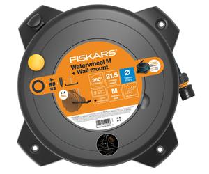 Fiskars Enrouleur de tuyau M 1/2", portée 21.5 m avec support mural 1059608