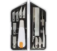 Fiskars Ensemble couteau, ciseau et scie 12 pièces blanc Blanc G
