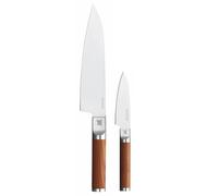 Fiskars Ensemble de couteaux Norden couteau de chef + couteau à légumes 2 pièces Acier inoxydable-bouleau