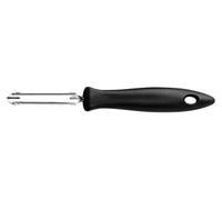 Fiskars Éplucheur mobile, Longueur totale : 18 cm, Essential, Acier inoxydable / Plastique PP, Noir, Essential, 1065586