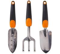 Fiskars Ergo 384490-1001 Ensemble d'outils de Jardinage Noir/Orange