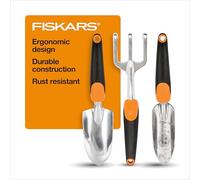 Fiskars Ergo Kit d'outils de Jardin Recyclable Noir/Orange