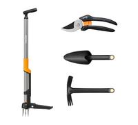 Fiskars Ergonomic Weed Puller + Hoe + Trowel + Pruner eCom