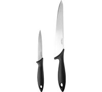 Fiskars Essential Chef's Set of 2 Knives - Couteau d'office 11 cm Couteau de cuisine 21 cm 1023783