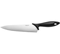 Fiskars Couteau de Chef, Essential, longueur de lame : 21 cm, Inox / plastique PP, noir, 1065565