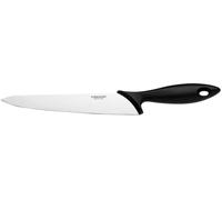 Fiskars Couteau de cuisine Essential, lame 21 cm, inox/plastique PP, noir