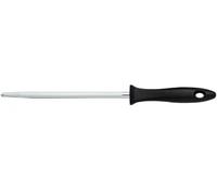 Fiskars Fusil à aiguiser Essential, Manche plastique, Acier inox, HRC 53, Lame 20 cm, Noir/argenté