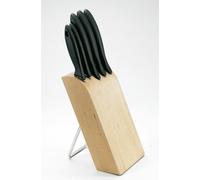 Fiskars Essential Messerblock mit 5 Messern, Messer Block, Gemüsemesser, Tomatenmesser, Kochmesser, Edelstahl, 38 cm, 1023782
