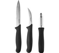 Fiskars Essential Peeling Set - Couteau à éplucher 7 cm Couteau à éplucher 11 cm Epluche-légumes 1024162