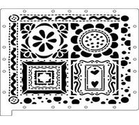 Fiskars F6620-Pochoir SCRAPBOSS - Pagination rêveur 30x30cm.
