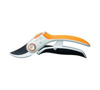 Fiskars Sécateur à Lame Franche PowerLever pour Branches fraîches, Revêtement Antiadhésif, Lames/Poignées en aluminium, Noir/Orange, Plus, P751, 1057172
