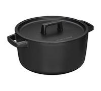 Fiskars Folken Fait-Tout en Fonte avec Couvercle, 4 L, Émaillée, Compatible Tous Feux, 1075698, Noir