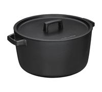 Fiskars Folken Fait-Tout en Fonte avec Couvercle, 6 L, Émaillée, Compatible Tous Feux, 1075697, Noir
