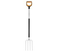 Fiskars Fourche à bêcher pour sols durs et pierreux, avec 4 Dents