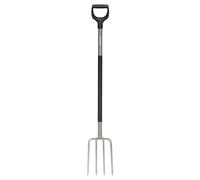 Fiskars Fourche à bêcher ergonomique 1070679 – 4 dents, 132,3 cm, 2,3 kg, gris/noir