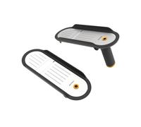 Fiskars Functional Form Mandoline, Mandoline pour Couper les Légumes, Épaisseur de Coupe Réglable, Pied Pliant, Lame en Acier Inoxydable/Poignée en Plastique, Noir/Orange, 1079969