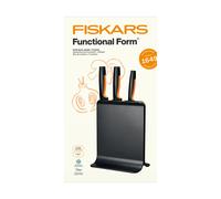 Fiskars Functional Form set de couteaux avec bloc de couteaux plastique. 4 pièces