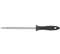 Fiskars Fusil à Aiguiser avec Manche plastique, Essential, Acier inoxydable, HRC 53, Longueur de lame : 20 cm, Noir/argenté, 1065581