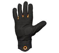 Fiskars Gants pour Haches et Outils, Gants de travail, pouces et doigts compatibles avec écran tactile, cuir synthétique/maille, taille 10, noir/orange, 1071150