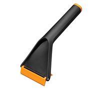 Fiskars Grattoir à glace pour voiture, Utilisation dans les 2 sens, Longueur: 21,5 cm, Plastique, Noir/Orange, Solid, 1019354