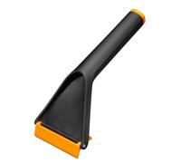 Fiskars Grattoir à glace pour voiture, Utilisation dans les 2 sens, Longueur: 21,5 cm, Plastique, Noir/Orange, Solid, 1019354
