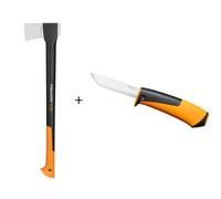 Fiskars Hache à fendre X21 + Matériel Universel pour Couteaux - Set 1025436